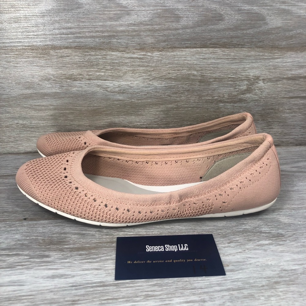 Cole Haan Zerogrand Women’s Pink Knit Slip On Round Toe Ballet Flats Sz 9 B